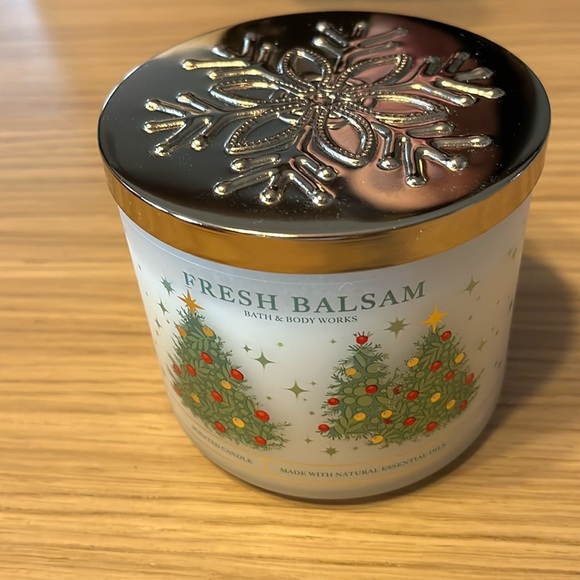 Bath & Body Works 3 Wick Candle. Fresh Balsam. - Picture 1 of 3